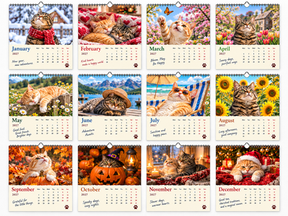 🐱2027 Funny Cats Wall Calendar
