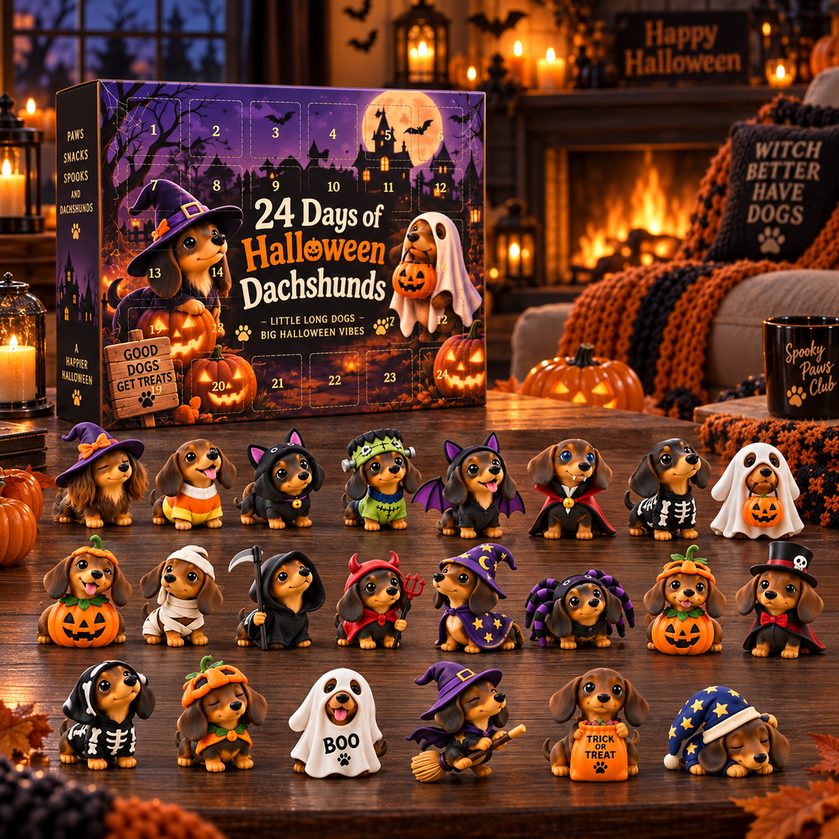 24 Days of Halloween Dachshunds Advent Calendar