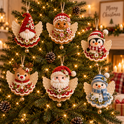 🔥49% Off Last Day🔥DIY Christmas Angel Crochet Ornament Kit – Handmade Holiday Tree Decoration