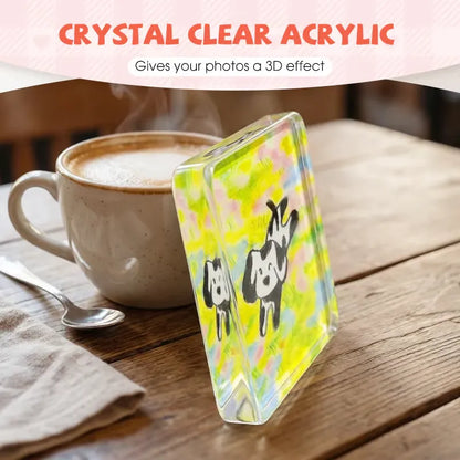🎞✂10 Pack  2" x 2" Clear Acrylic DIY Fridge Magnet Set with Adhesive Backing – Square Magnetic Photo Frames with Stunning 3D Effect 💕