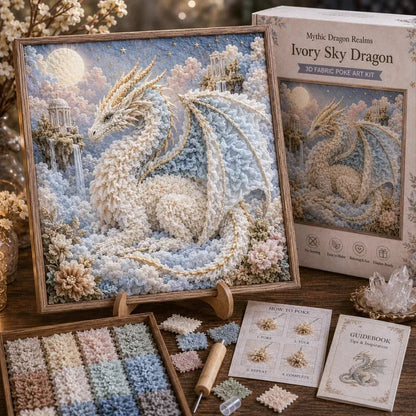 🔥🎁🐉 Mythic Dragon Realms 3D Fabric Poke Art Kit
