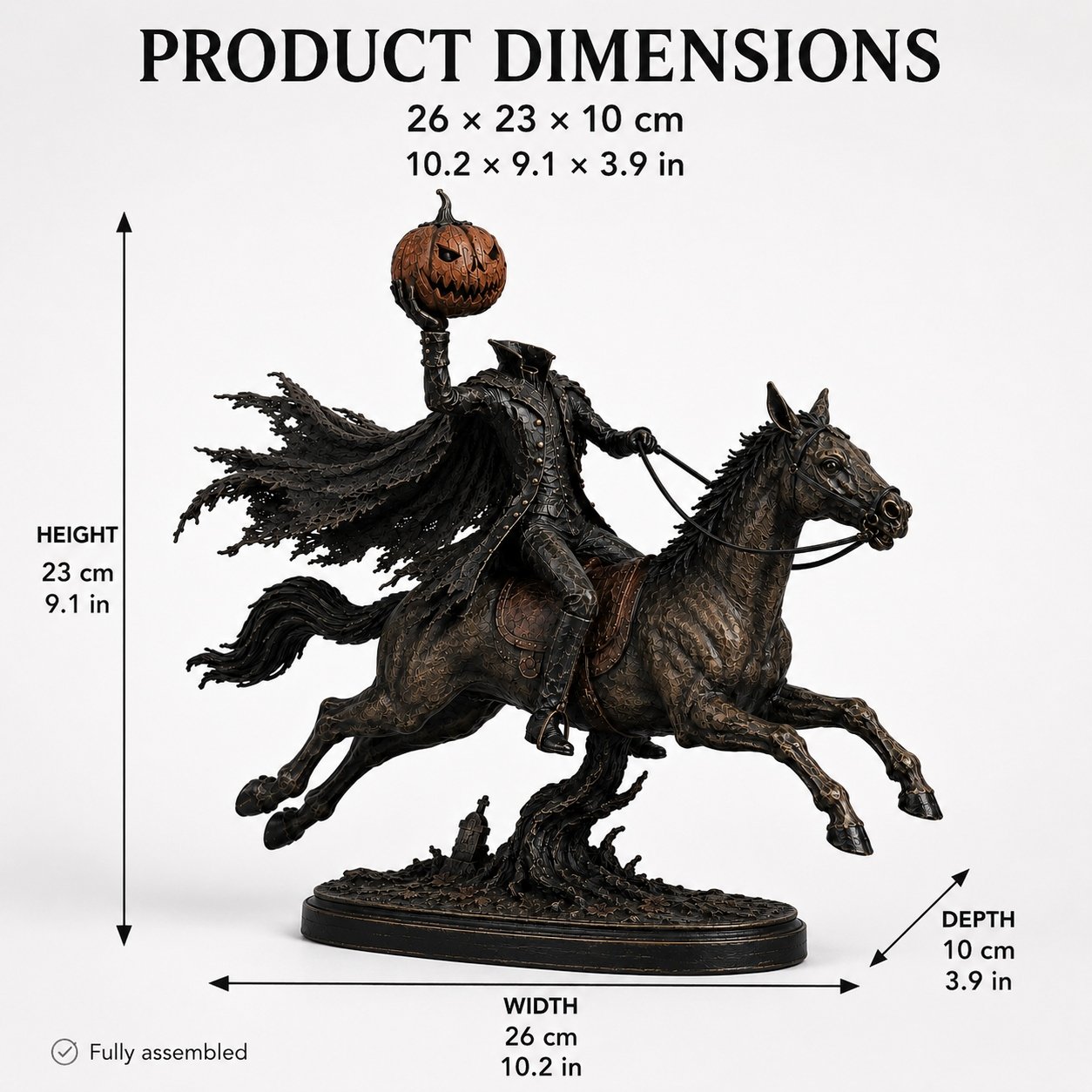 ⏰Last Day Buy 2 Save 10% - 🎃🏇Midnight Chase Headless Horseman Statue | Awaken the Legend of the Hollow(✨Same as the video)