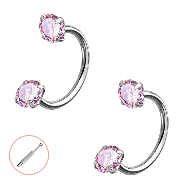 Buy 1 Get 1 Free⏰Horseshoe Gem Nose Ring – Internally Threaded & Comfortable
