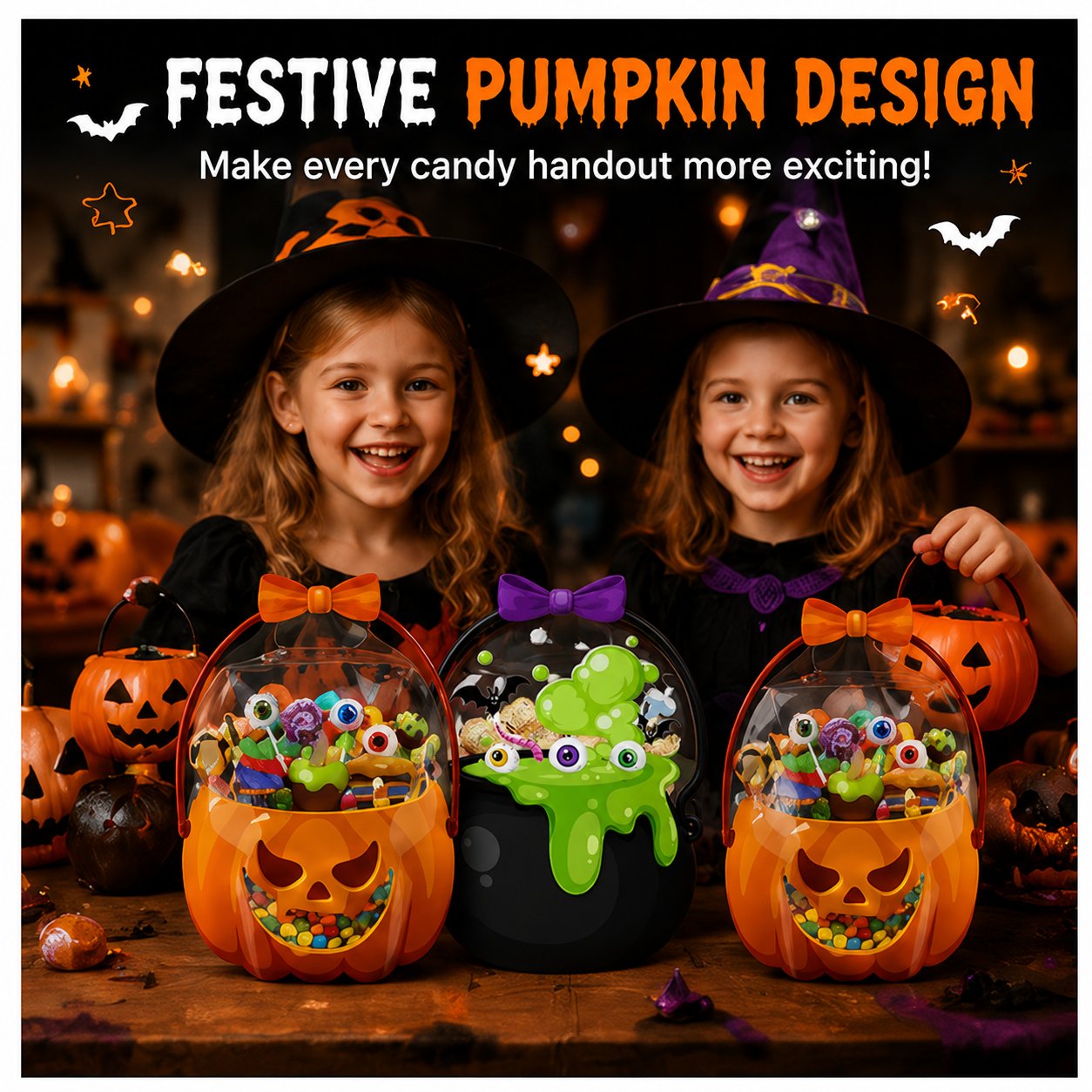 🔥 FROM £7.99 | Halloween Treat Bags – 10/30/50PCS Party Packs 🎃
