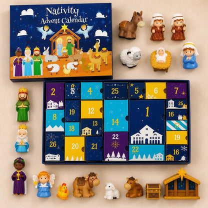 ✝️🙏2026 Nativity Advent Calendar – ✨25-Piece Christmas Story Set for Kids(📦Buy 2 Free Shipping)