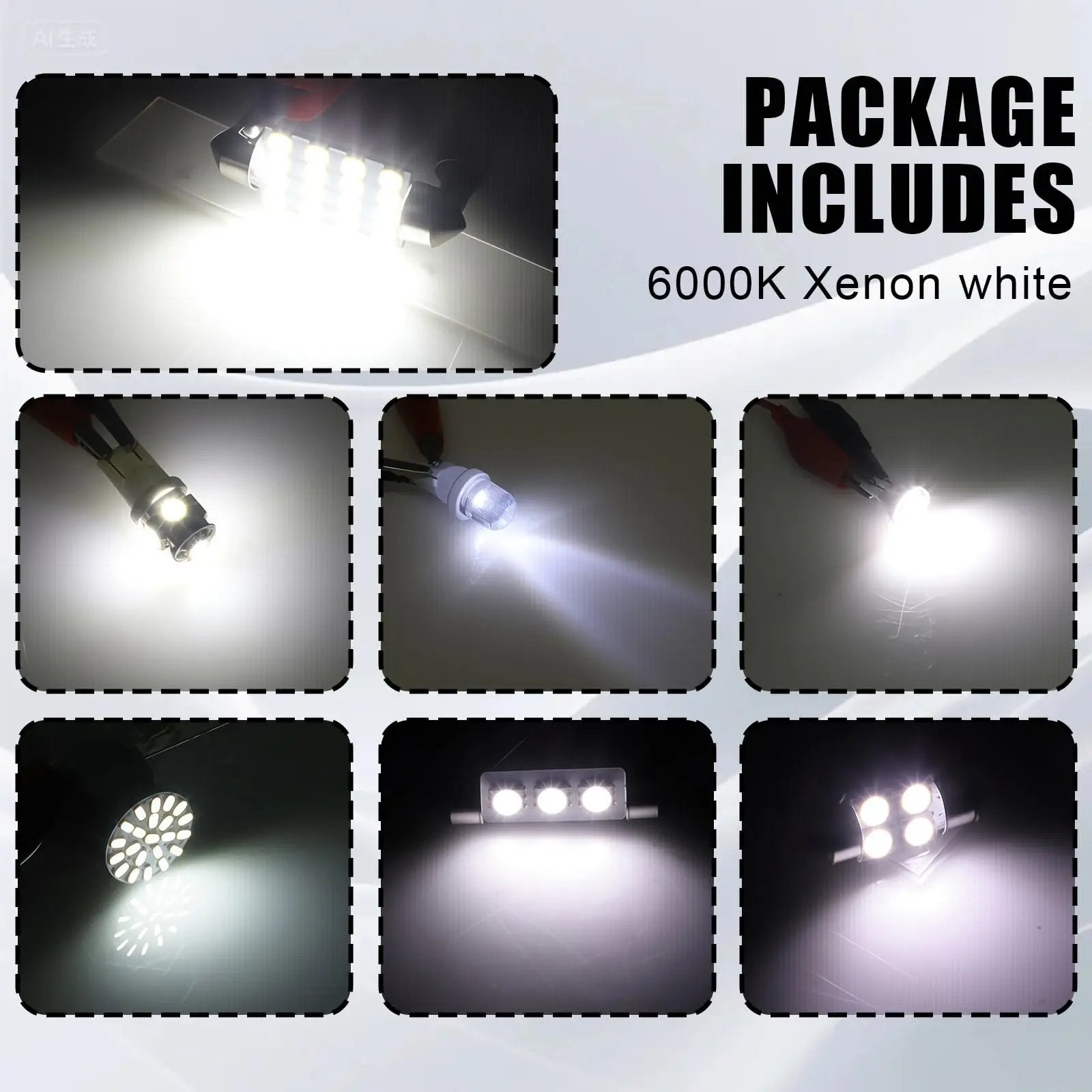 Super Bright White Interior Car Lights Kit Set