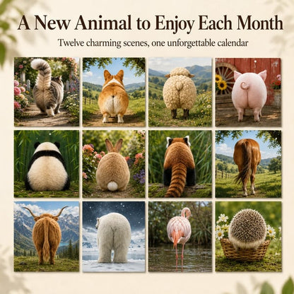🍑🐾 BUTT Seriously… 2027 Funny Animal Wall Calendar