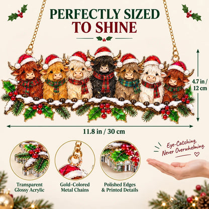 ✨ Whimsical Winter Suncatchers(11 types) | Shatterproof "Stained-Glass" Window Hangings 🎄