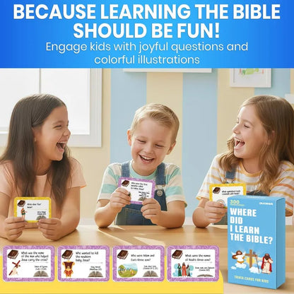 ✝️Bible Trivia Card Game – 300 Questions for Family Fun & Faith Learning (Ages 6+)
