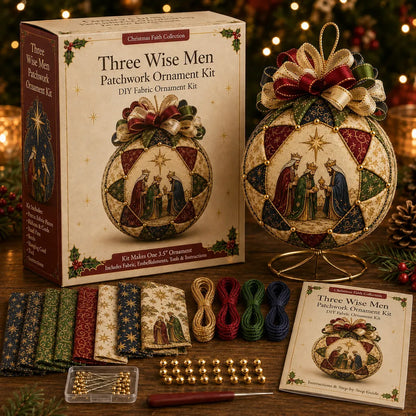 🔥LAST DAY 50% OFF - ⛪ Christmas Nativity Patchwork Ornament DIY Kit