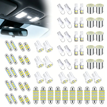 Super Bright White Interior Car Lights Kit Set