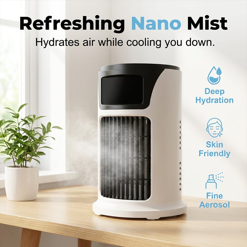 ❄️ Cross-Border Popular Cooling Fan Outdoor Air Cooler Home Desktop Office Humidification Usb Multi-Function Timing Fan