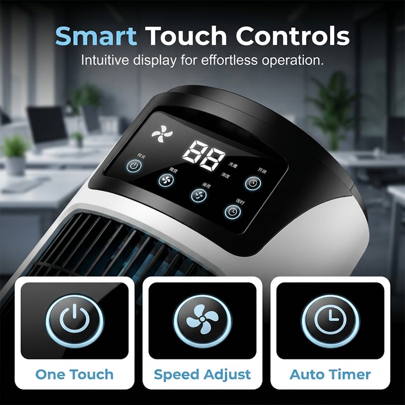❄️ Cross-Border Popular Cooling Fan Outdoor Air Cooler Home Desktop Office Humidification Usb Multi-Function Timing Fan