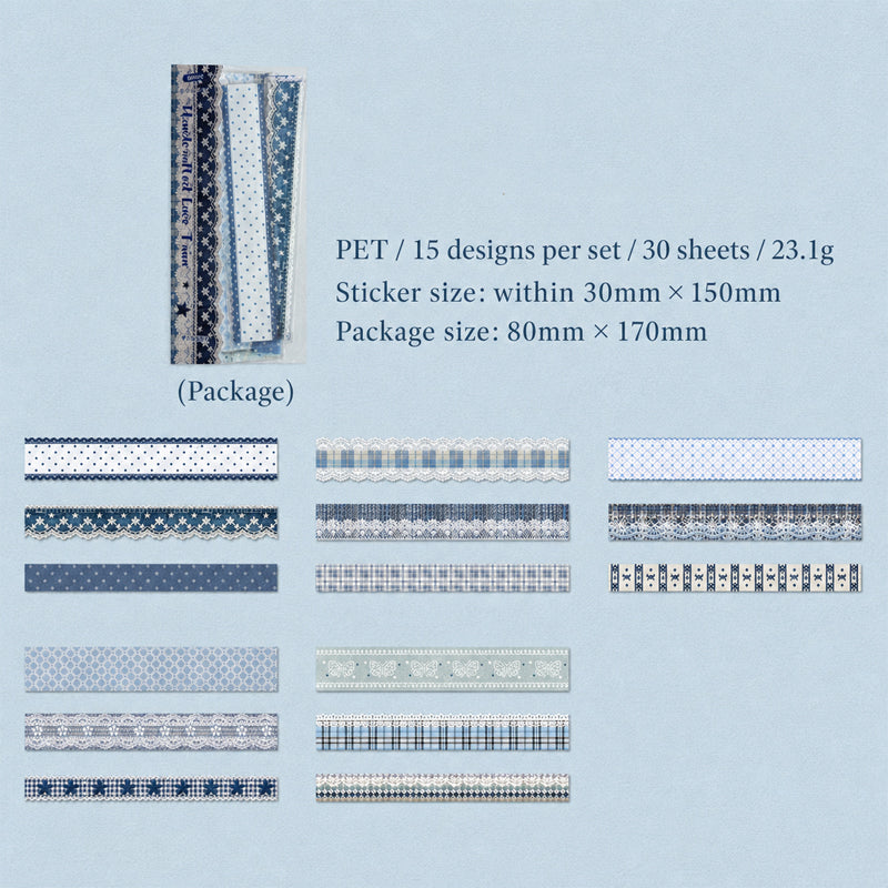 ✨✂️ Vintage Long-Strip Sticker Pack-Add a soft, timeless touch to your journals & gifts! 📓