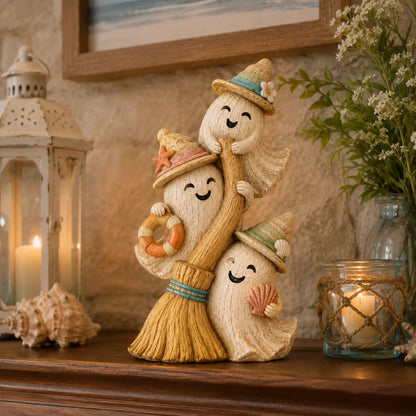 🌸Seasonal Ghost Broom Decor