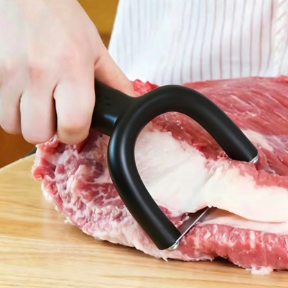 🔥 40% OFF! 🥩 Handheld Fat Trimmer for Beef & Pork, Portable Meat Fat Remover Tool, Easy Brisket Trimming BBQ Kitchen Gadget