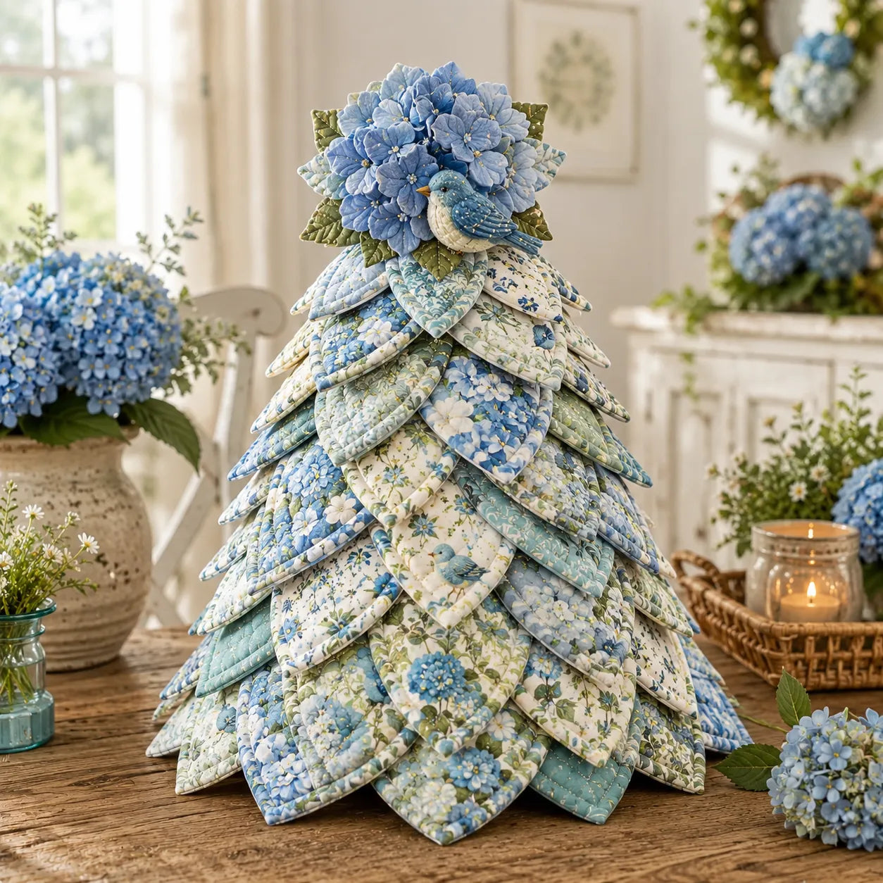 🔥🌻Sunflower Bee Garden Tree DIY Kit-Handmade Fabric Tabletop Tree Decor