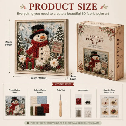🔥HOT SALE 49% OFF 💥🎄 3D Christmas Fabric Poke Art DIY Craft Kit