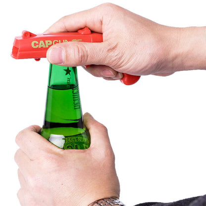 Pistol Shaped Bottle Opener & Cap Launcher