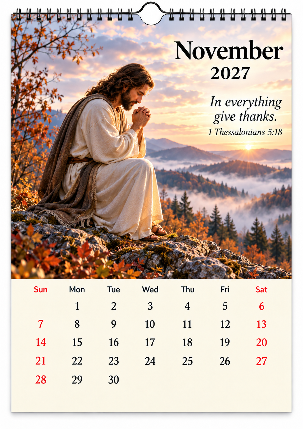 ✝️2027 Seasons of Faith Wall Calendar
