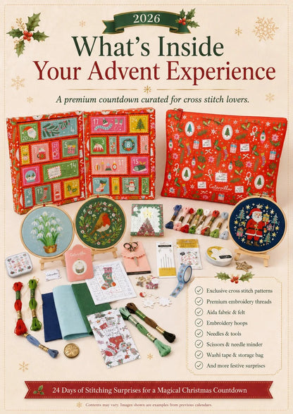 🔥 Last Day 49% OFF - 🎄🧵 2026 Cross Stitch Advent Calendar Box 🎁✨