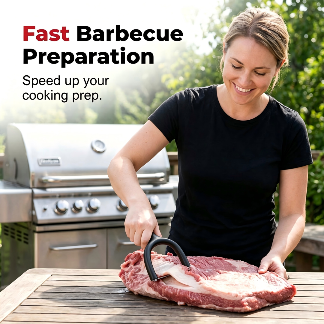 🔥 40% OFF! 🥩 Handheld Fat Trimmer for Beef & Pork, Portable Meat Fat Remover Tool, Easy Brisket Trimming BBQ Kitchen Gadget