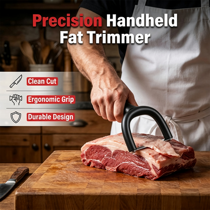 🔥 40% OFF! 🥩 Handheld Fat Trimmer for Beef & Pork, Portable Meat Fat Remover Tool, Easy Brisket Trimming BBQ Kitchen Gadget