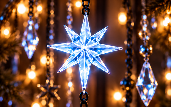 Ice Blue Star Shapes