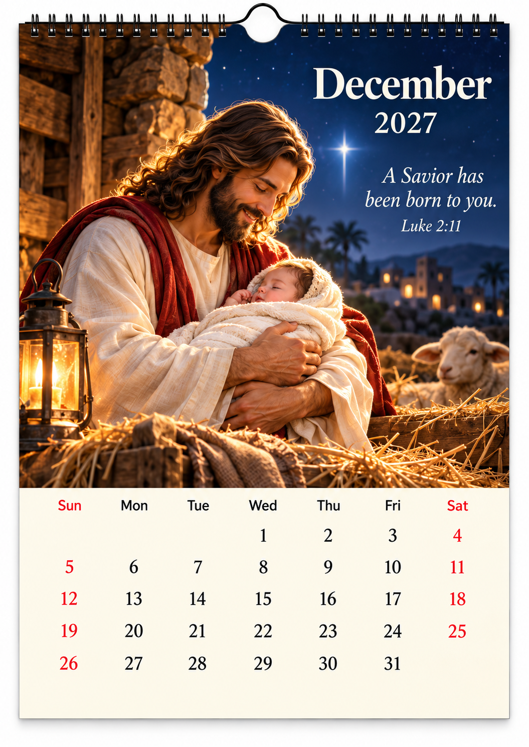 ✝️2027 Seasons of Faith Wall Calendar
