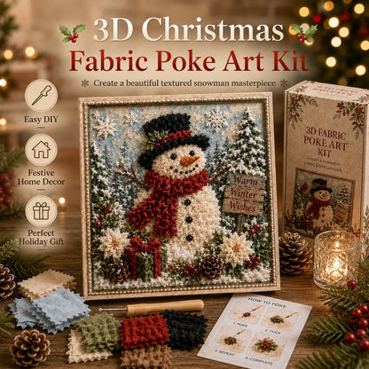 🔥HOT SALE 49% OFF 💥🎄 3D Christmas Fabric Poke Art DIY Craft Kit