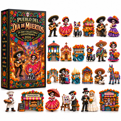 💀🌼 Pueblo del Día de Muertos 2026 – 24-Day Collectible Countdown Calendar 🎉