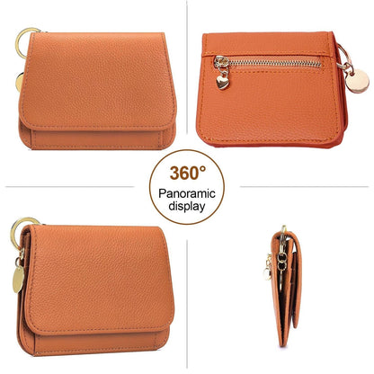 🌹RFID Short Wallets for Women – Fashionable Card Holder with Key Ring & Coin Purse