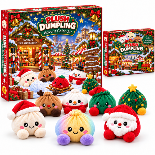 🥟🎄Steamed Dumplings Advent Calendar – 24 Days of Cute Christmas Surprises🎁