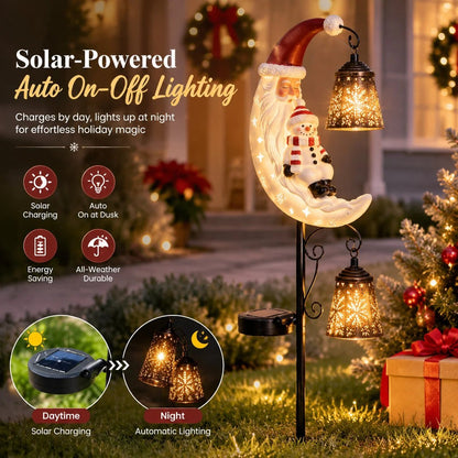 🔥 49% OFF | Christmas Moon Solar Garden Light 🎄