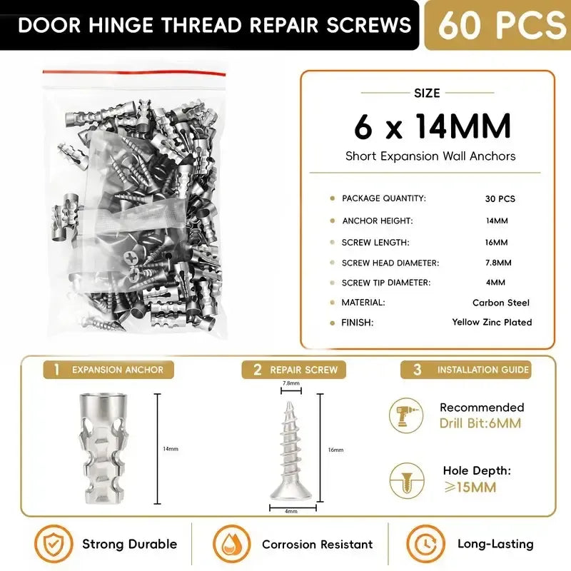🛠️ Last Day Special Price £9.99 ! 🔥Buy more save more🎁Self Drilling Drywall Anchors with Screws Kit🪨 Easy Install Wall Fixing Accessories🔩