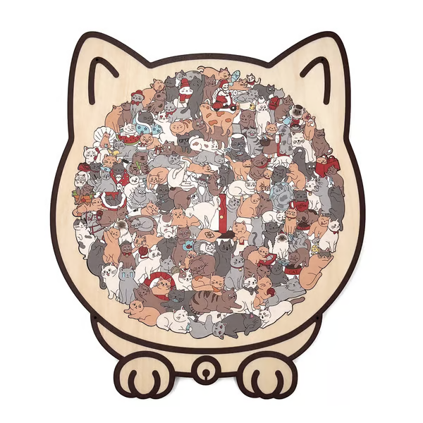 Wooden Dog Jigsaw Puzzle