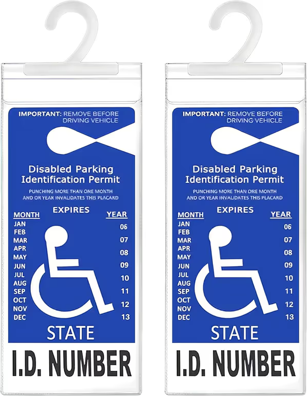 🔥🚗 Handicap Parking Placard Holder( 2 Pcak )