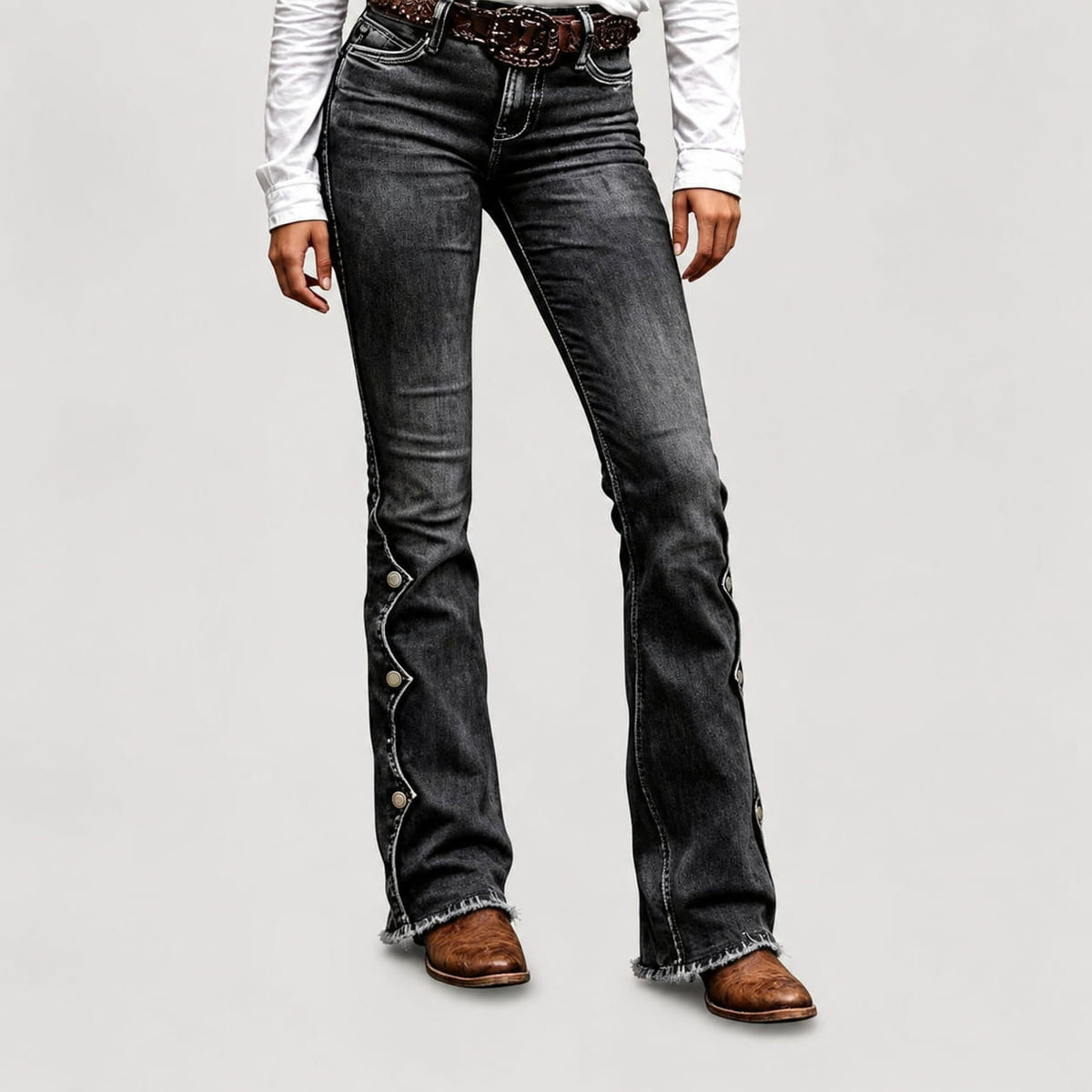 ⏰Last Day Sale 49% OFF& Free Shipping✈️💃Women High Waisted Distressed Flare Jeans