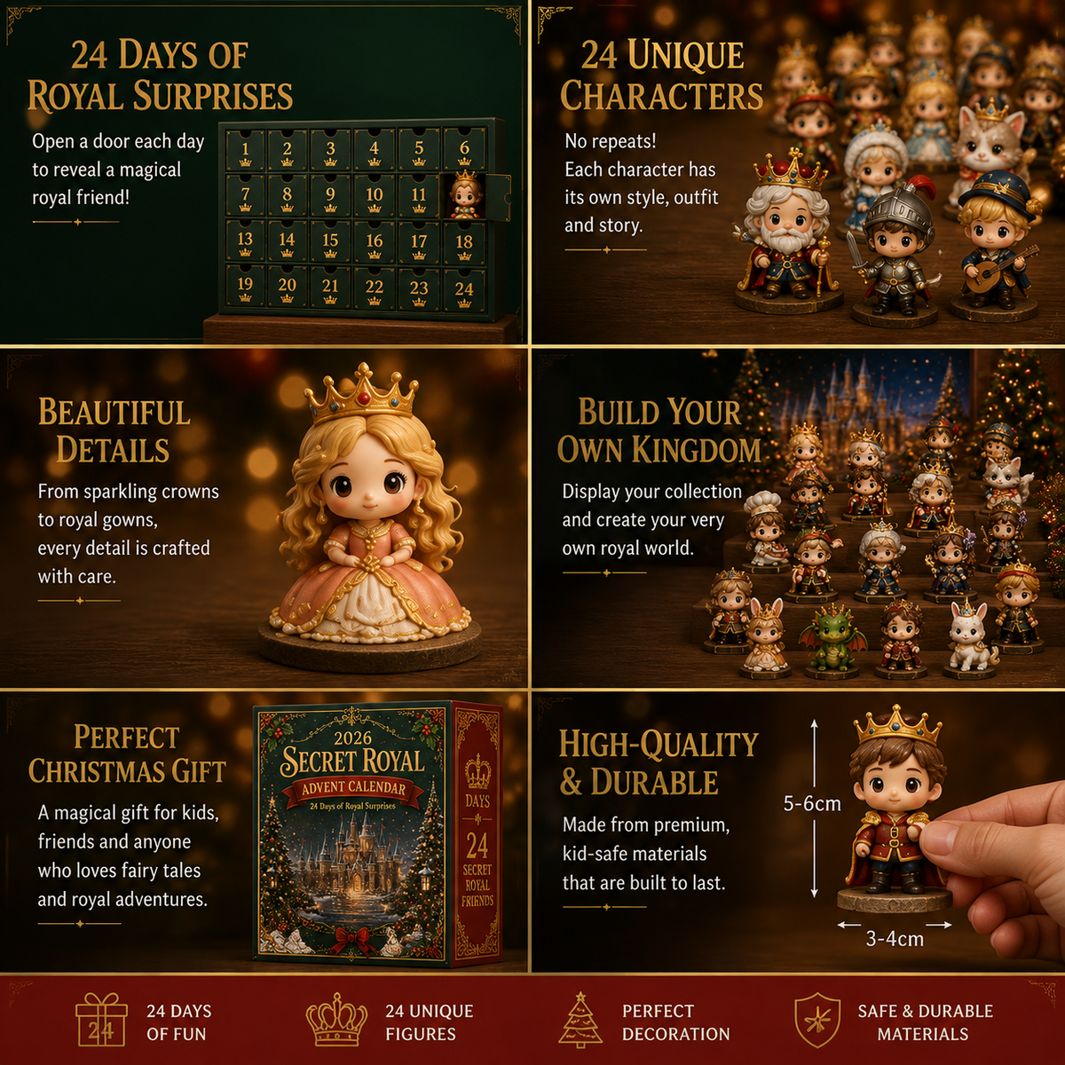 2026 Secret Royal Advent Calendar – 24 Days of Royal Friends & Magical Kingdom Surprises | Christmas Countdown Collectible Gift