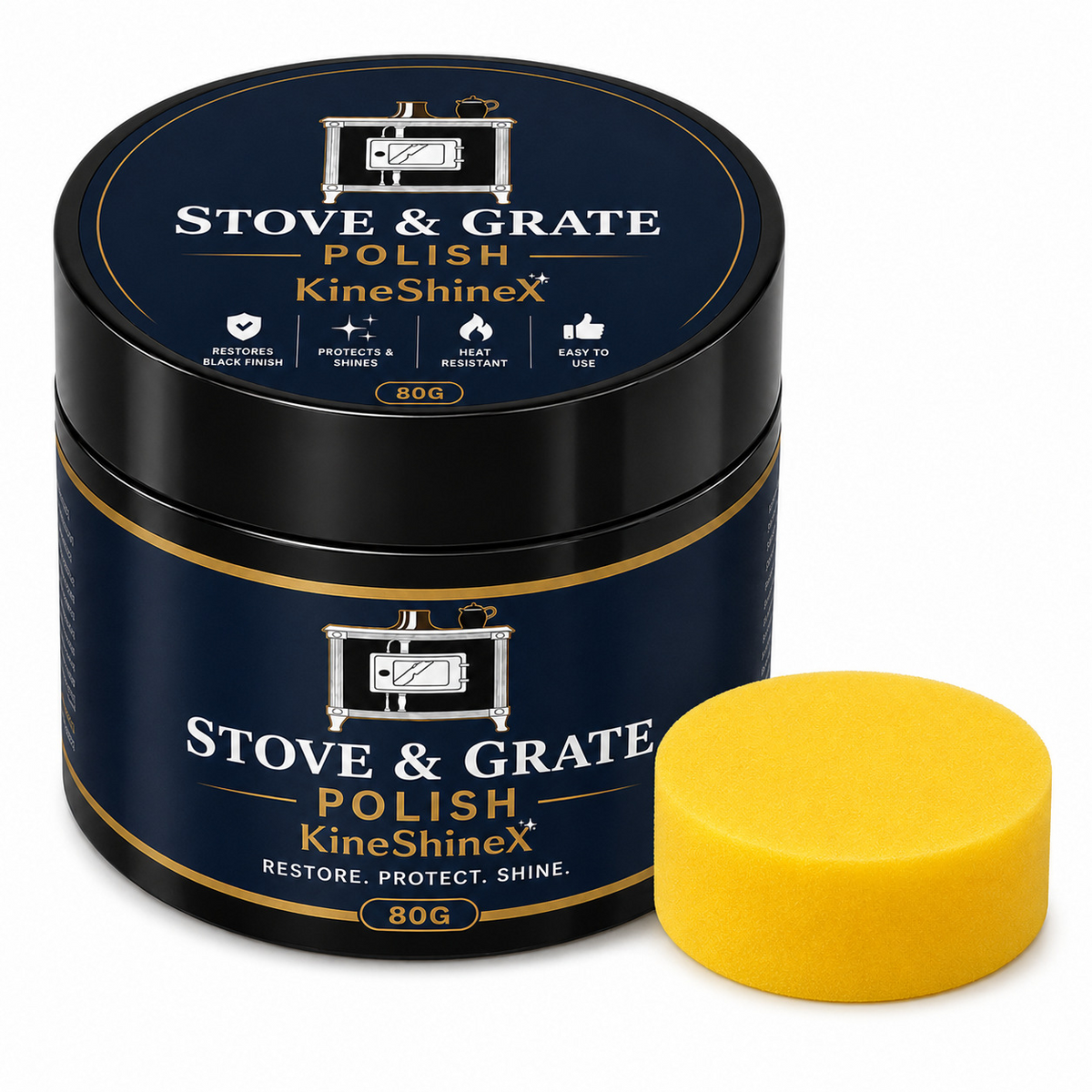🛒50% OFF✨Cast Iron Stove Polish with Sponge – Cleans, polishes, and protects your cast iron stove ✨