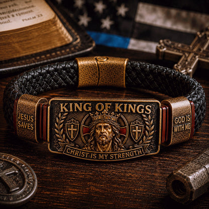 ✝️ The Ultimate Father's Day Tribute: King of Kings Faith Bracelet — Wear Your Belief with Pride (49% OFF Today🔥)