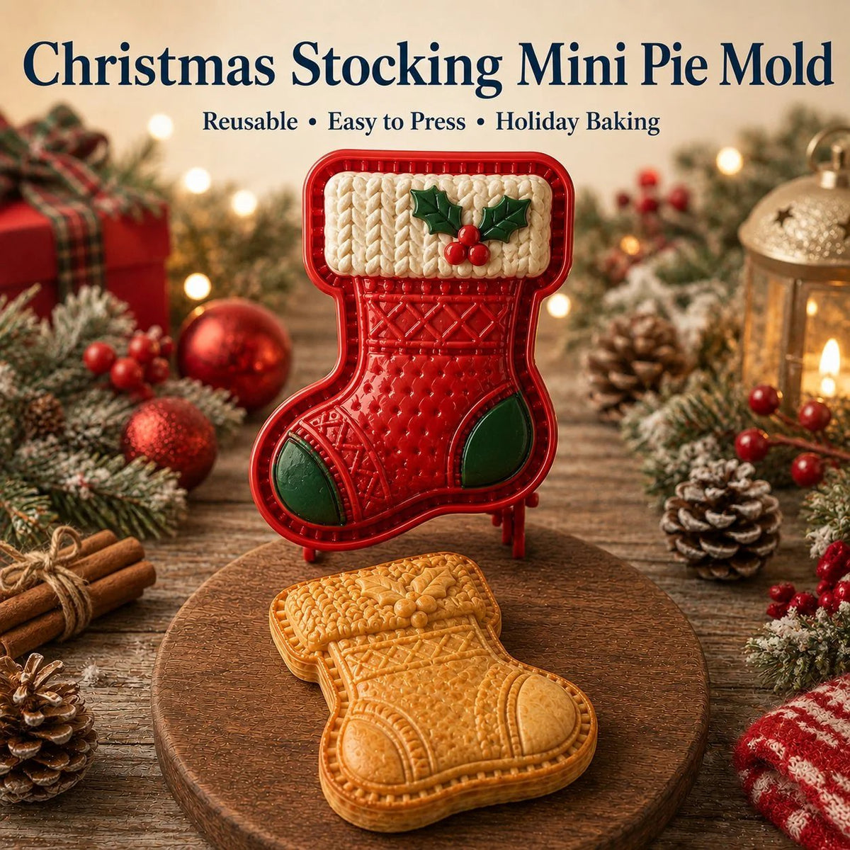 💥ONLY ￡7.99!!!🎁 BUY 1 GET 1 FREE | Christmas Baking Moulds – 8 Festive Designs 🎄