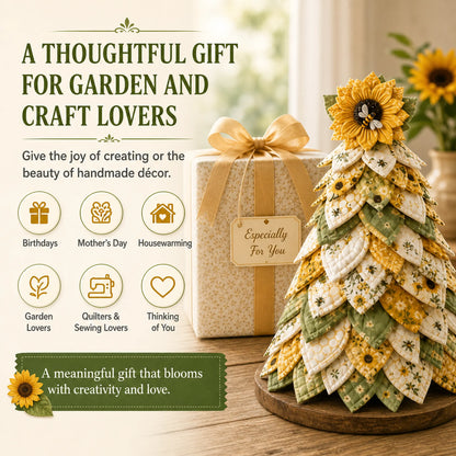 🔥🌻Sunflower Bee Garden Tree DIY Kit-Handmade Fabric Tabletop Tree Decor
