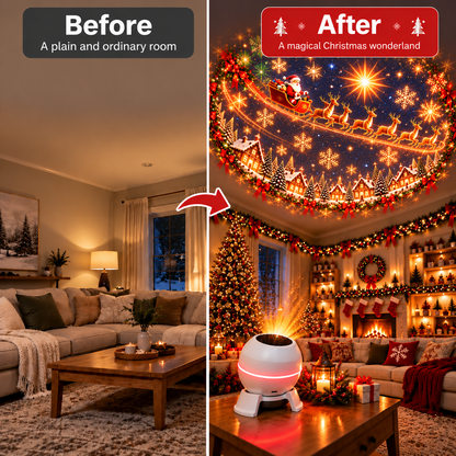 🎄 Magical Christmas Projection Night Light – Transform Any Room Into A Holiday Wonderland