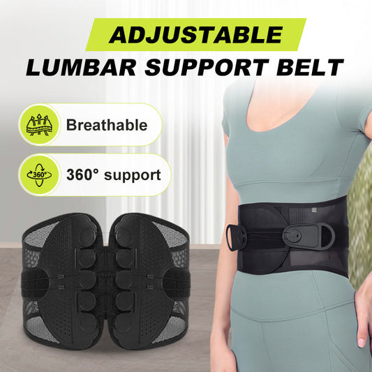 ✨Relieve Back Pain Anytime, Anywhere🎉Adjustable Double Pulley Breathab