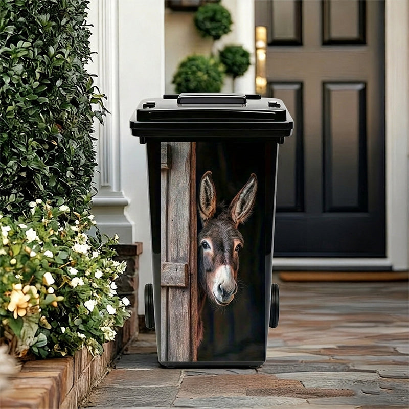 🫏 Donkey Painting Trash Can Sticker