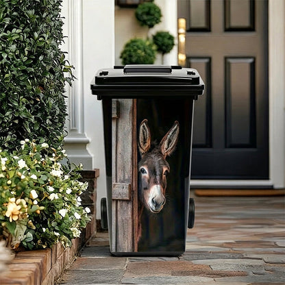 🫏 Donkey Painting Trash Can Sticker