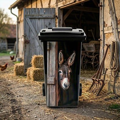 🫏 Donkey Painting Trash Can Sticker