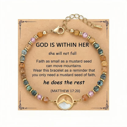 ✝️ Mustard Seed Faith Bracelet – Matthew 17:20 Inspirational Christian Bracelet
