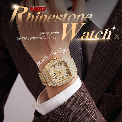 ✨dailyardpromax™ Luxury Square Rhinestone Watch – Elegant Sparkle for Every Occasion✨